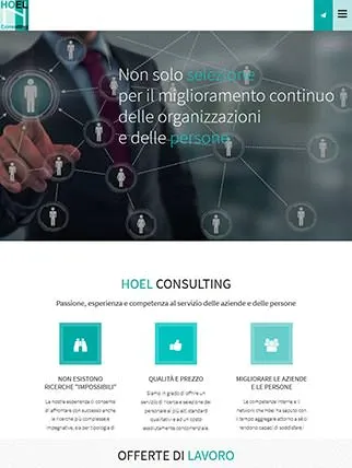 Sito web per azienda che fornisce servizi di ricerca del personale