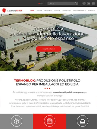 Sito internet per industria di produzione polistirolo
